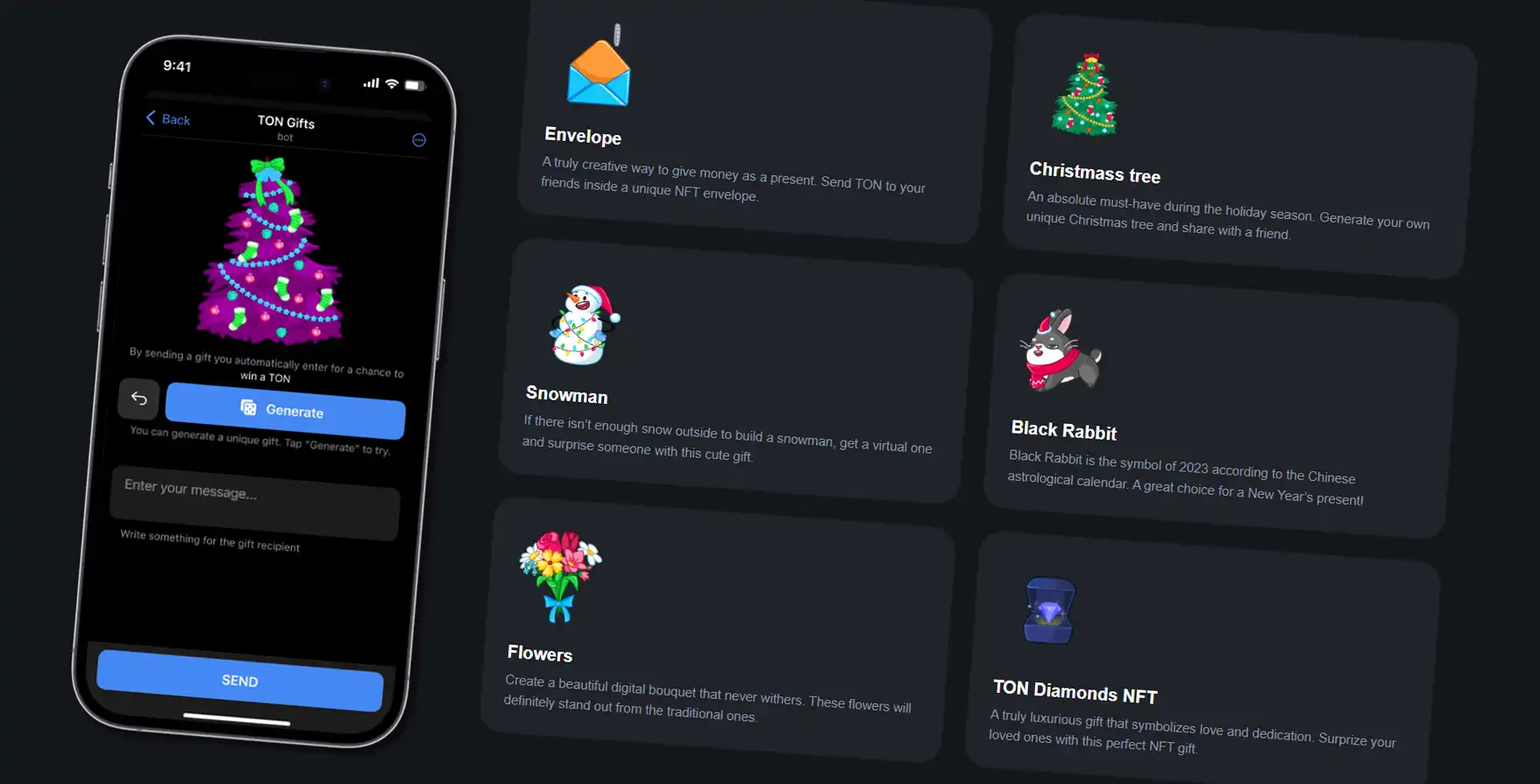 Telegram запускает цифровые подарки TON Gifts мессенджере